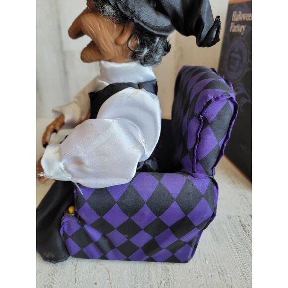 Gemmy AS IS animated witch petting cat Halloween prop decor - Picture 7 of 11